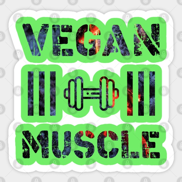 Vegan Muscle T-Shirt Funny Vegan Sticker by STAR SHOP